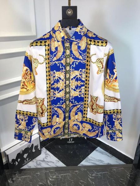 

2018 new High Quality fashion Blouses & Shirts Runway man Brand Luxury Men's Clothing WA10657