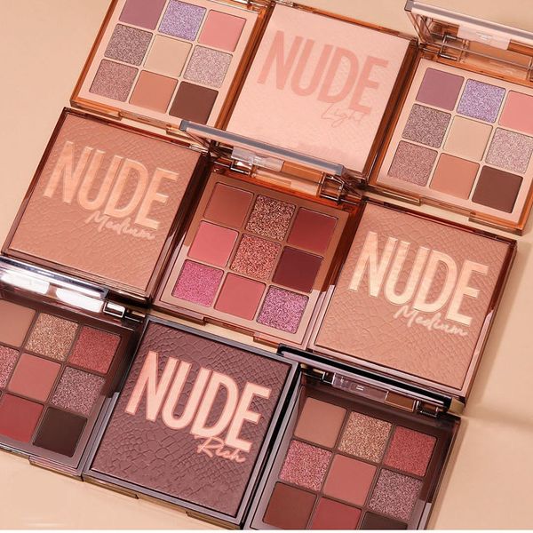 

brand 9 colors shimmer eyeshadow palette makeup eye shadow nud light medium 3 styles dhl free
