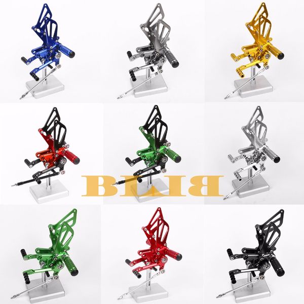 

8 colors for yamaha yzf r125 2008-2013 cnc adjustable rearsets rear set motorcycle footrest moto pedal 2009 2010 2011 2012 2013