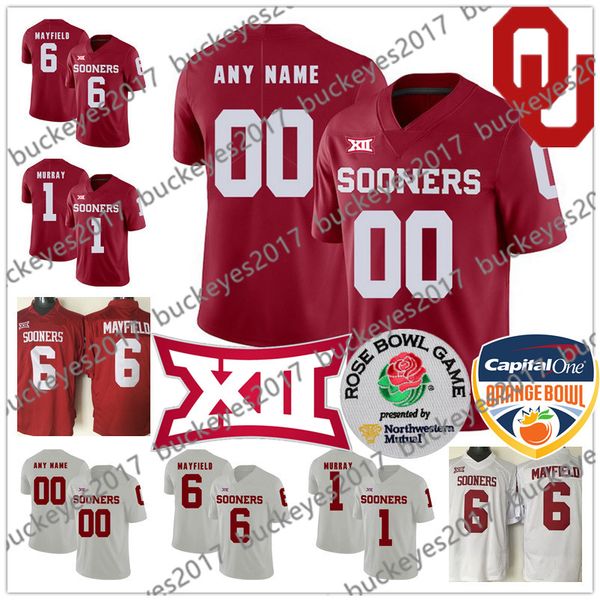 

custom oklahoma sooners # 1 hurts агнец ceedee 4 проповедь трея 5 маркиза браун брукс любое имя номер красный белый оранжевый роза чаша трик, Black