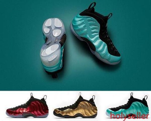 

one penny hardaway mens basketball shoes foam dark stucco island green eggplant red copper metallic red sport sneaker size 41-47