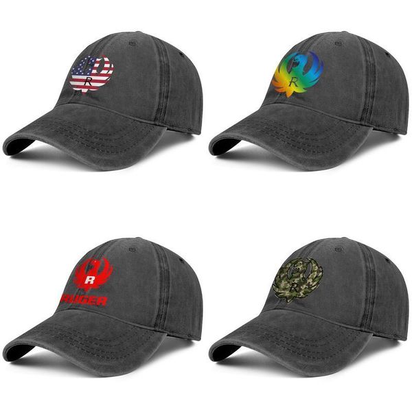 

ругер логотип унисекс мода бейсболка крикет дизайнер регулируемая винтажная шляпа пустой деним ругер компания огнестрельное оружие гей прайд, Blue;gray