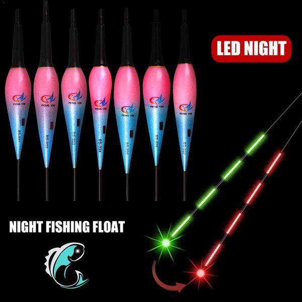 

night fishing buoys smart alarm bite hook color electronic fishing float night light drift microgravity induction nano float