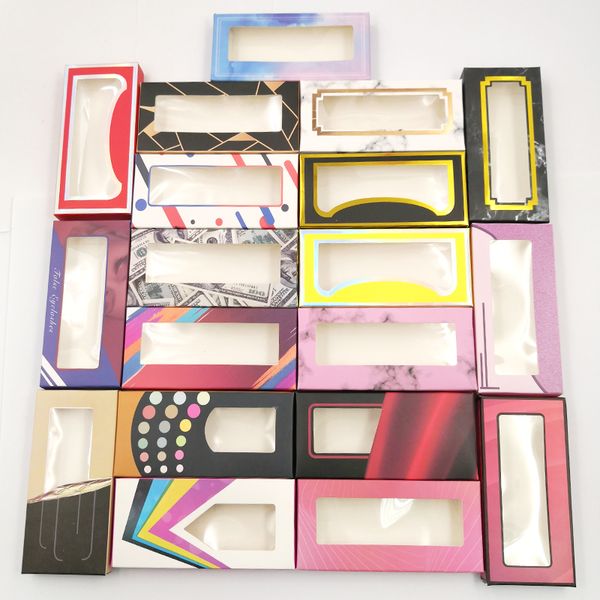 

25mm mink lashes paper box cover cosmetics empty false eye lashes package boxes