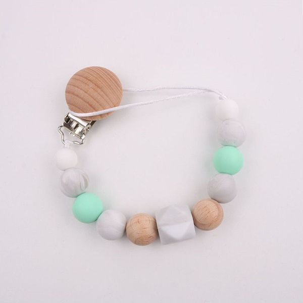 

silicone beech teether anti-drop chain baby pacifier clip chain silicone leash strap grade teether nipple for infant kids