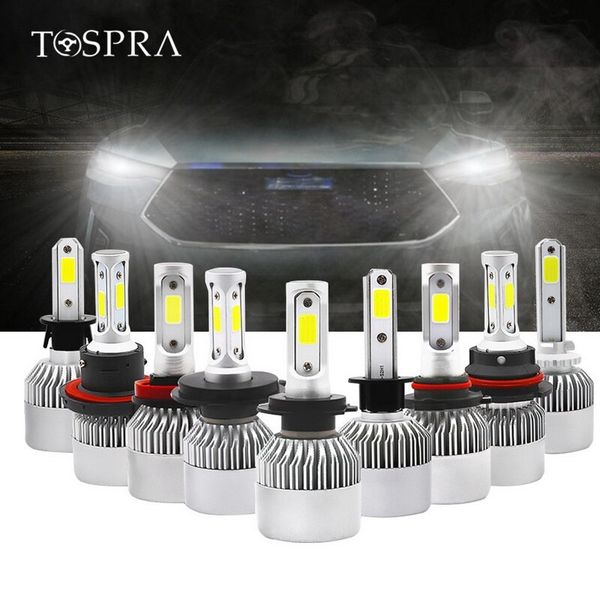 

tospra s2 8000ml bright cob led h4 led h7 car headlight bulbs h11 h13 h1 9005 9006 9007 conversion kit 6500k beam 12v light