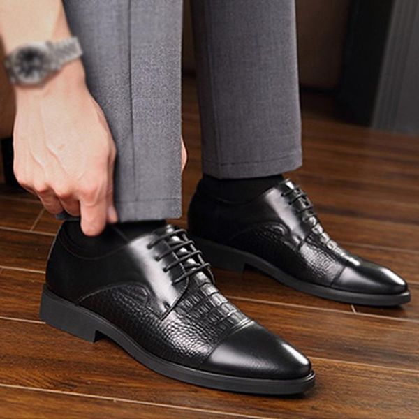 

kancoold new classic dress men shoes fashion business pointed shoes men bright leather fashion casual leather black