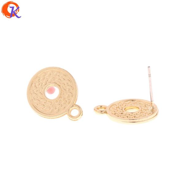 

оптовая 100шт 14 * 17mm драгоценные аксессуары / серьги стержня / круглый кольцо форма / diy / изготовление ювелирных изделий ручной работы