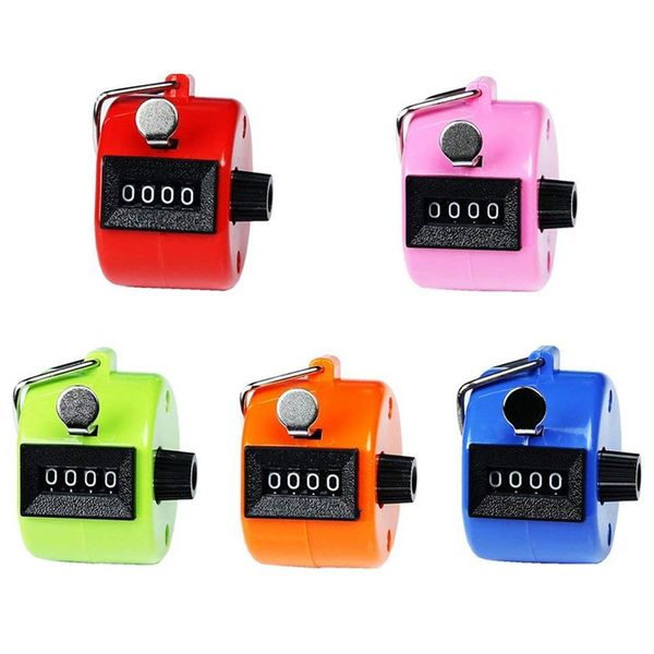 

hlzs-hand tally counter, 5 pack 4 digit hand held tally counter clicker with finger ring,colors