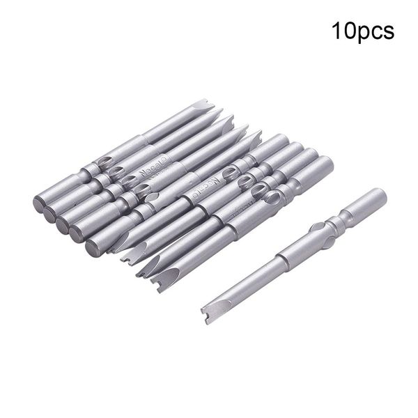 

utoolmart 10pcs magnetic screwdriver bits set s2 steel round shank 60mm u head u4 u5 u6 screw driver bit for power tools