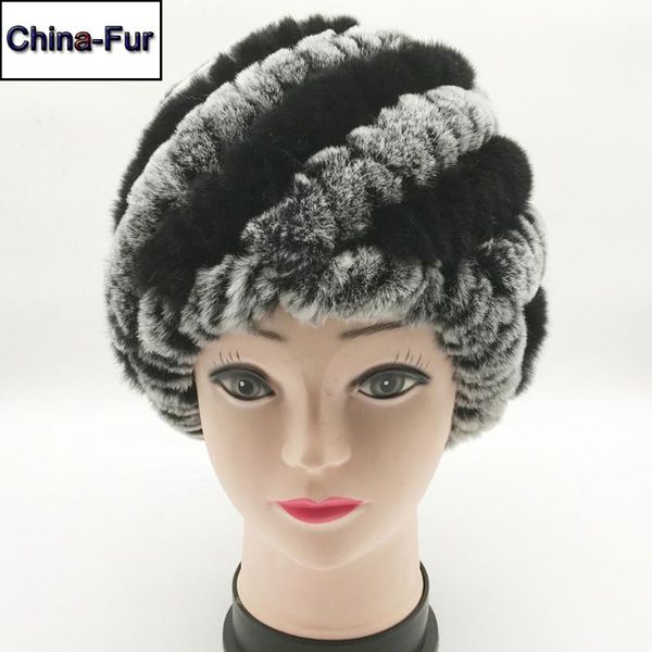 

2020 lady winter natural real rex fur hat девушка 100% rex папахе теплый мягкий вязаная подлинная skullies шапочки, Blue;gray