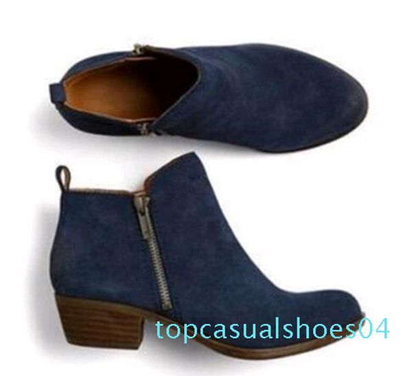 

горячая продажа-дама chaussure женщины весна осень обувь женщина zapatos mujer sapato девушка ботильоны квадратная коренастые низкие каблуки, Black