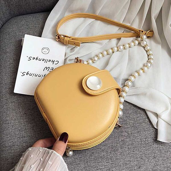 

pearl ремешок кожи pu chain design crossbody сумка 2020 женщина малая цепь сумка малый мешок руки дама вечер