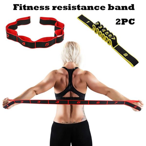 

resistance elastic band exercise yoga stretch belt number rubber training stretch sport tool pilates fitness elastic band #lr2