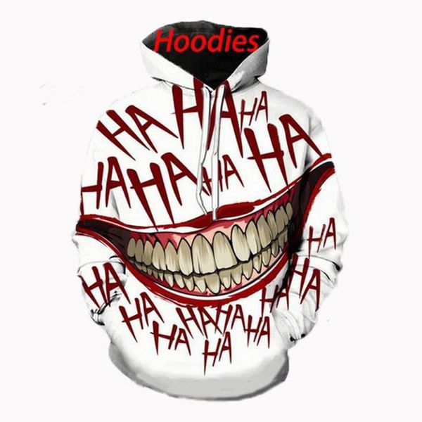 

wholesale-new fashion cool sweatshirt hoodies 3d print mens womens casual joker style streetwear clothes kr0327, Black