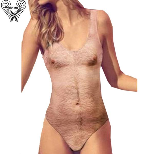 hairy body one piece swimsuit