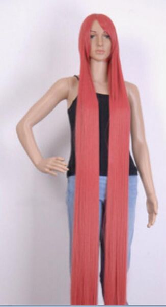 

hair wig 150cm mixed pink extra long cosplay wig, Black;brown