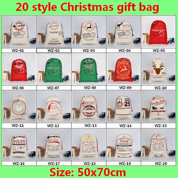 

53 pcs santa sacks christmas gift bag santa claus deer bags fast shipping