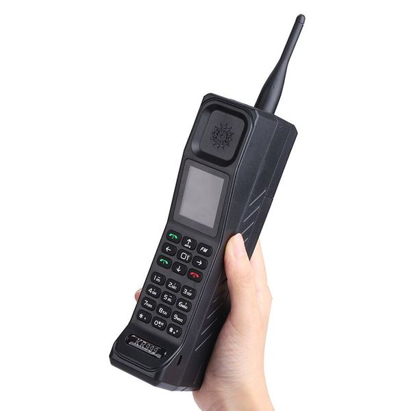 Lüks Retro Telefone 4500 mAh Cep Telefonları Büyük pil güç banka Cep Telefonu Çift SIM Meşale FM Radyo klasik Unlocked Büyük Düğme cep telefonu