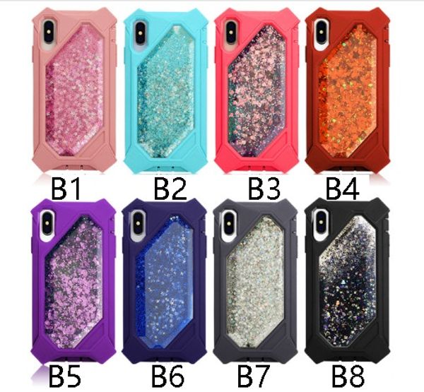 Custodia per telefono Liquid Quicksand Glitter coque Custodie per telefono Shining Stars iphone 11promax xs max 6 8 plus cover per cellulare