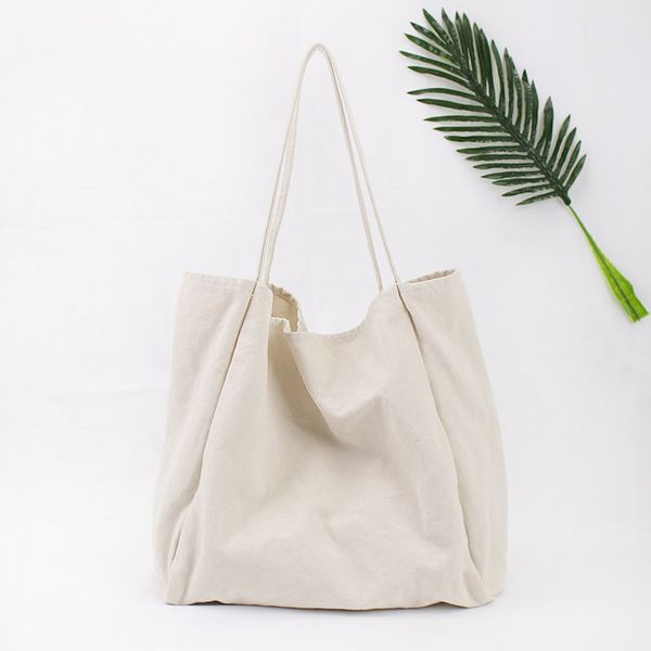 

miwind soft canvas bag large capacity women shopping bag ladies daily use handbags casual beach tote lssj001