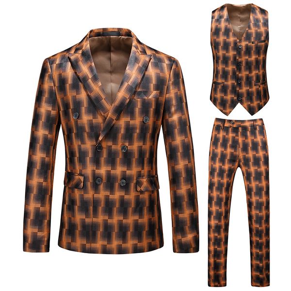 

the latest casual british style suit men's jacket youth handsome korean slim suit groom wedding men suits three-piece, White;black