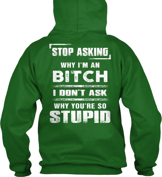 

men hoodie long sleeve sasking why i'm an bitch women streetwear, Black