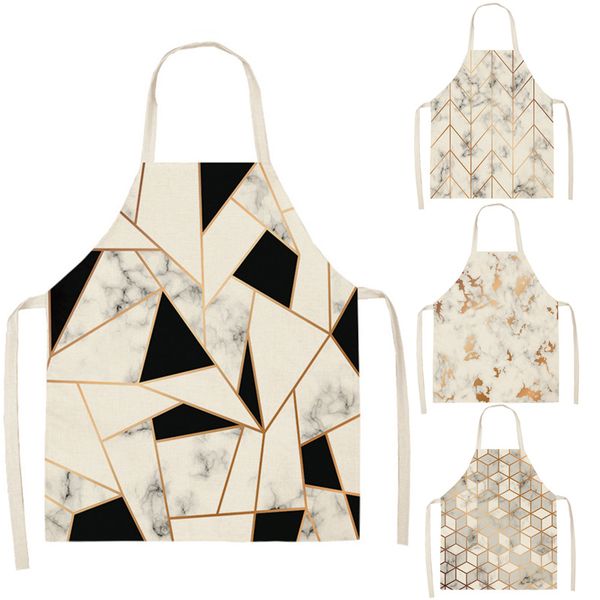

geometric kitchen aprons cotton linen home cooking baking shop cleaning bibs