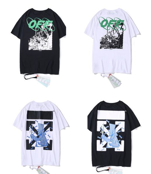 

2020 new summer off comfortable short sleeve white&black t shirt