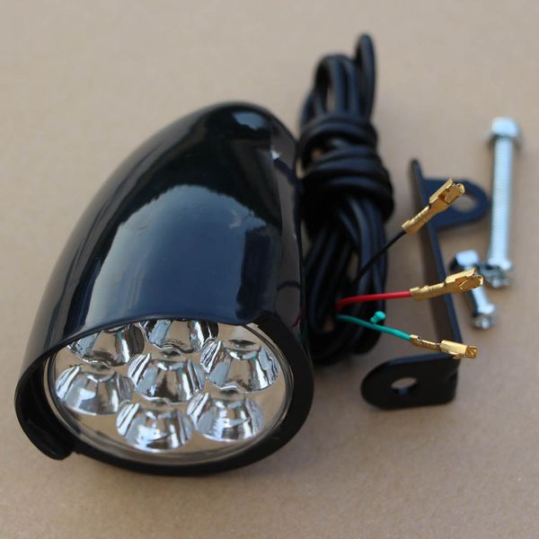 Electric Bicycles Front 7 LED Headlight E-Bike Scooter Lights With Horn 36-48V