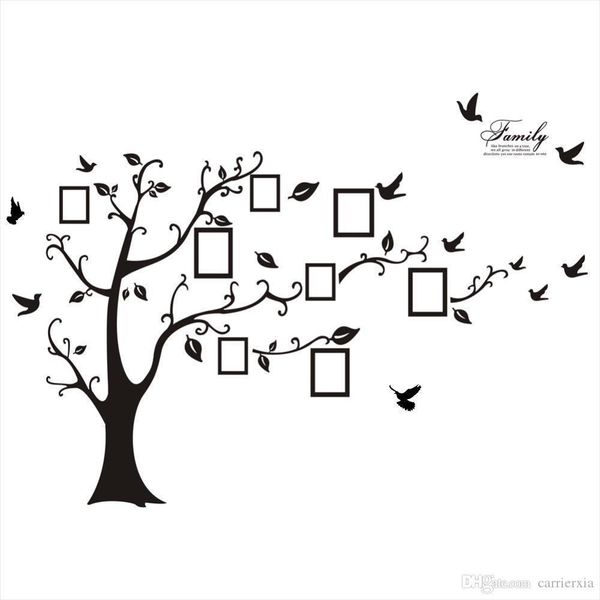

180 * 250cm family tree памяти стикер стены таблички фото дерево стены mural обои для гостиной украшение