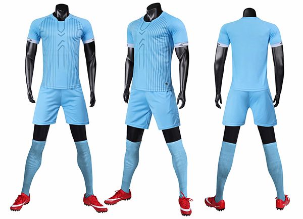 

a new summer sports suit for men with round neck and short sleeves, Black;blue