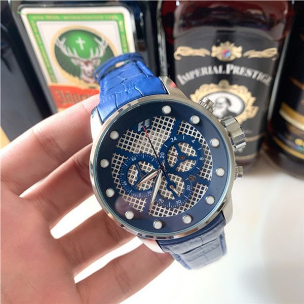 

relogio masculino 45mm military sports style large men's watch 2020 fashion designer black dial unique belt big male clock