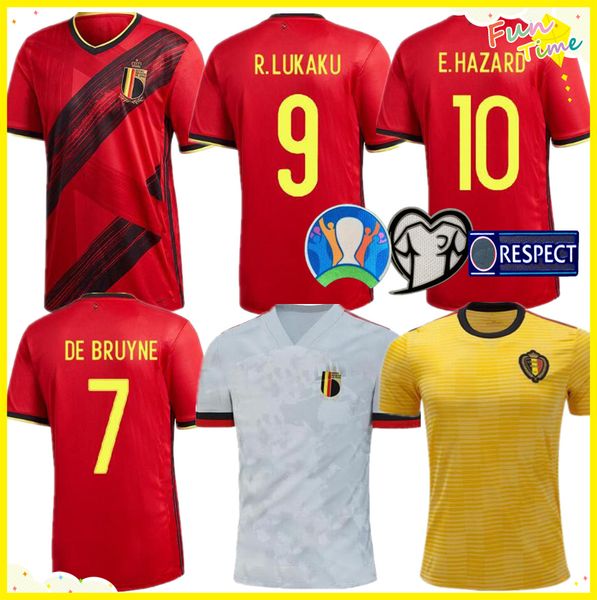 

2020 belgium home away lukaku hazard kompany de bruyne mertens soccer jersey 2019 man and kids kit sports football shirt, Black;yellow