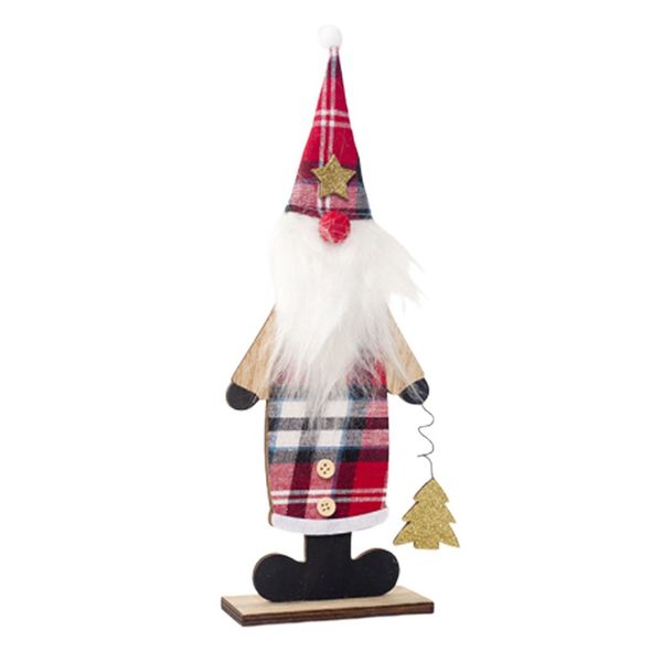 

christmas decoration new wooden five-pointed star santa claus ornaments creative christmas decorations