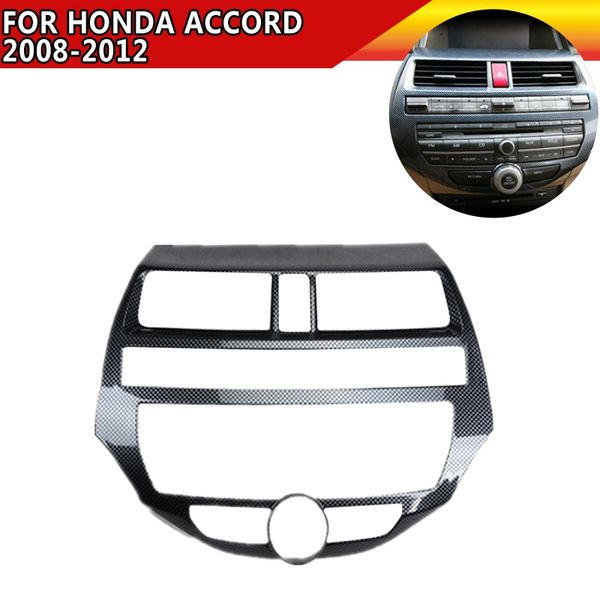 

pcmos abs carbon fiber style console dashboard cd panel cover trim for 2008-2012 interior mouldings stickers new