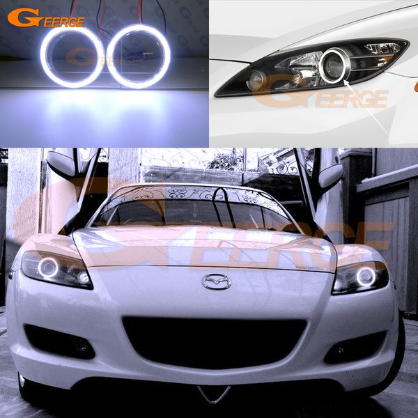 

for rx8 rx-8 2004 2005 2006 2007 2008 excellent angel eyes ultra bright illumination cob led angel eyes kit halo ring