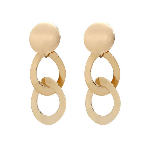 

earrings wholesale in europe and the exaggerated long eardrop earrings contracted alloy metal chain ring, Silver