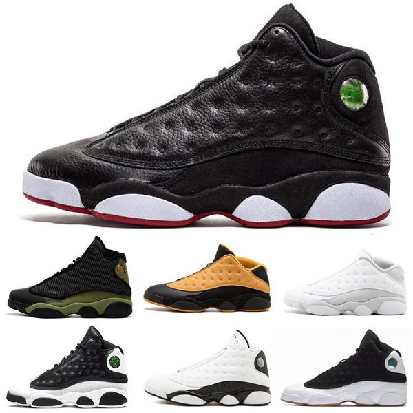 

Мужские баскетбольные кроссовки Jumpman 13 Bred Black True Red Moon Выпускной класс 2002 года со скидкой Спортивная обувь Женщины 13s Black Cat