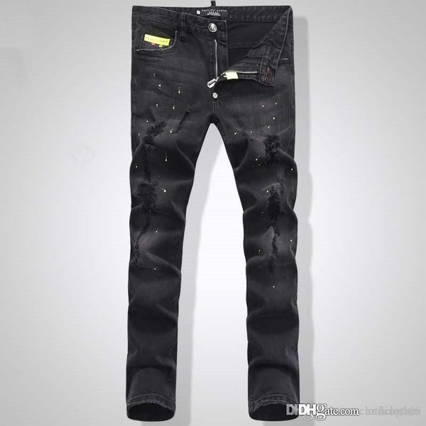 

2020 men s luxury designer denim jeanscasual trousers slim fit motorcycle biker denim fashion design pants hip hop purple brand jeans, Blue