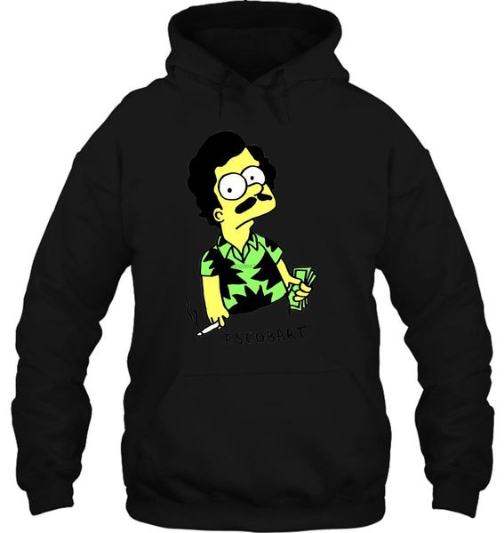 

men hoodie fashion cool funny escobart customized printed women streetwear, Black