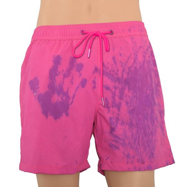 

men swimming trunks change color beach shorts drawstring fashion casual short swimming pants quick drying swimwear