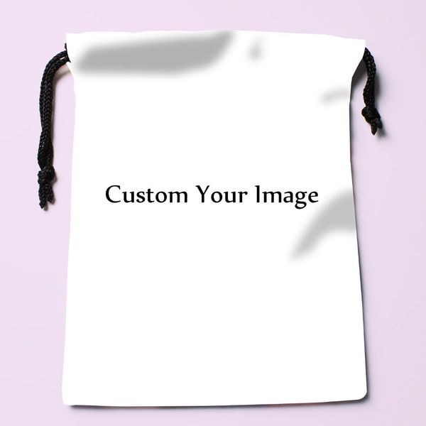 

satin storage bag drawstring gift bags custom your image 20x27cm