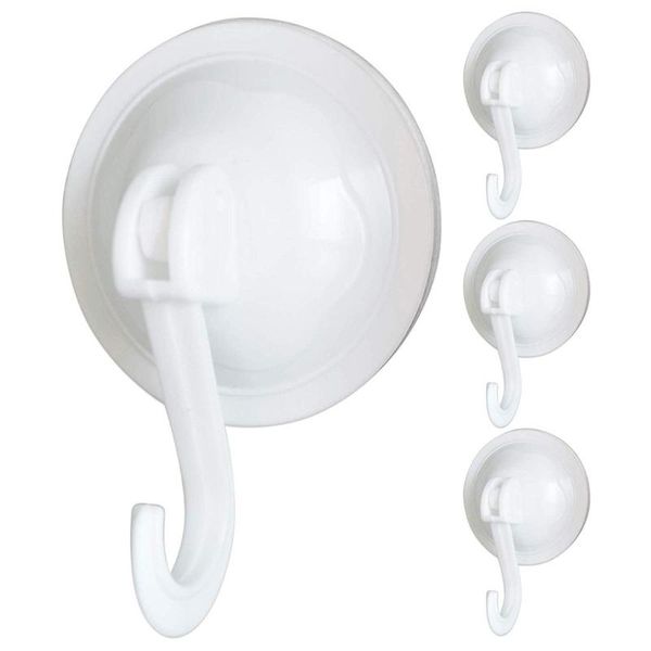 

4pcs suction hooks vacuum sucker hangers removable reusable without nails & glue glass tile wall traceless hook vacuum sucker