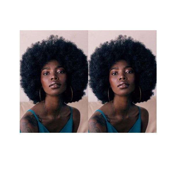 Penteado da forma suave cabelo da Malásia afro-americano Africano curto crespos encaracolados Simulação cabelo humano peruca encaracolado natural para mulher