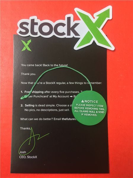 

2018 In Stock X OG QR Code Sticker Green Circular Tag Plastic Shoe Buckle StockX Verified X Authentic Green Tag Shoes brand