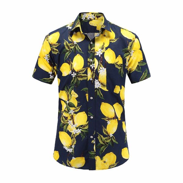 

summer mens short sleeve beach hawaiian shirts cotton casual floral shirts regular plus size 3xl mens clothing fashion wholesale, White;black