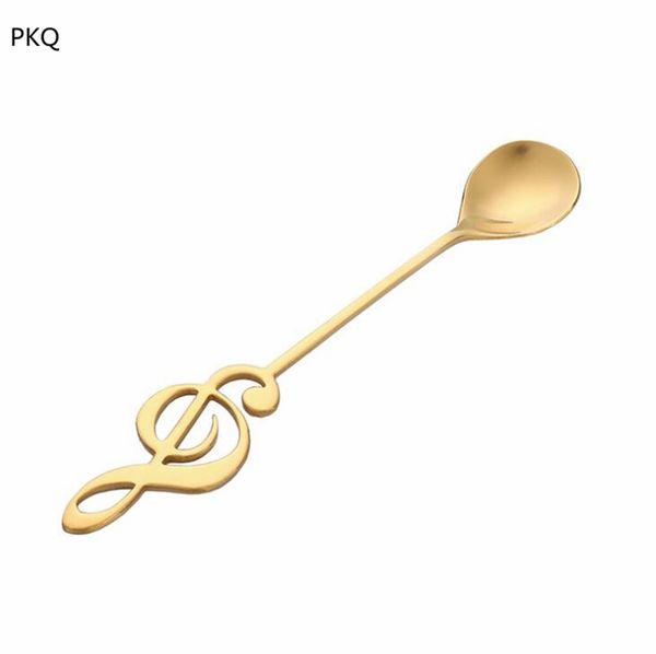 

multifunction kitchen supplies coffee scoop 304 stainless steel spoon coffee note shape music theme tea stirring spoon 15.2*2.5c