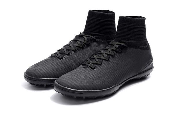 

boutique size 35-45 mens/woman/kids football boots mercurial superfly v tf/ic/fg soccer shoes ronaldo cr7 black fg soccer cleat