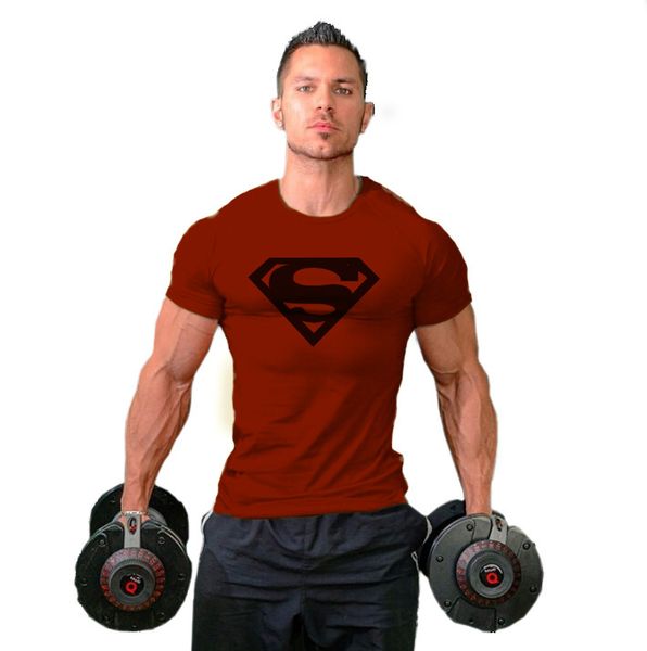 

2020 New Arrival Men's T-Shirts Fashion Mens Breathable Superman Print Slim Shirts Casual Men Crew Neck T Shirt 12 Colors Eur Size M-2XL